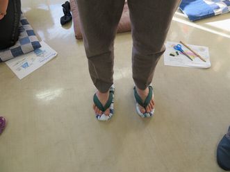 完成した布ぞうり